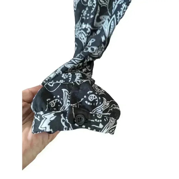 Gap Black and White Floral Sheer Blouse Size S - Picture 4 of 6